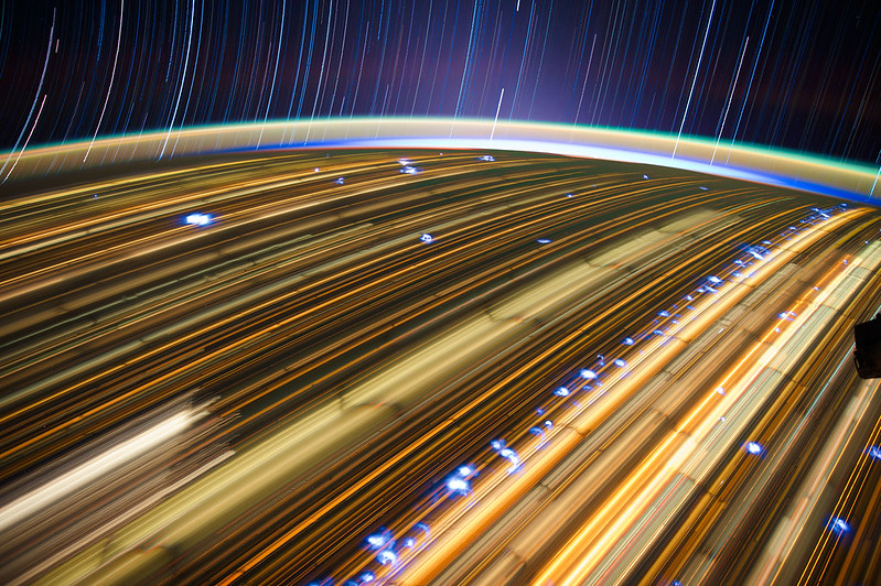 21 Brilliant Star Trails Captured from Space On-Board ISS