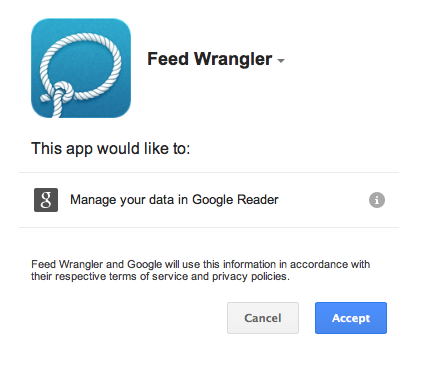 Google Reader authorization