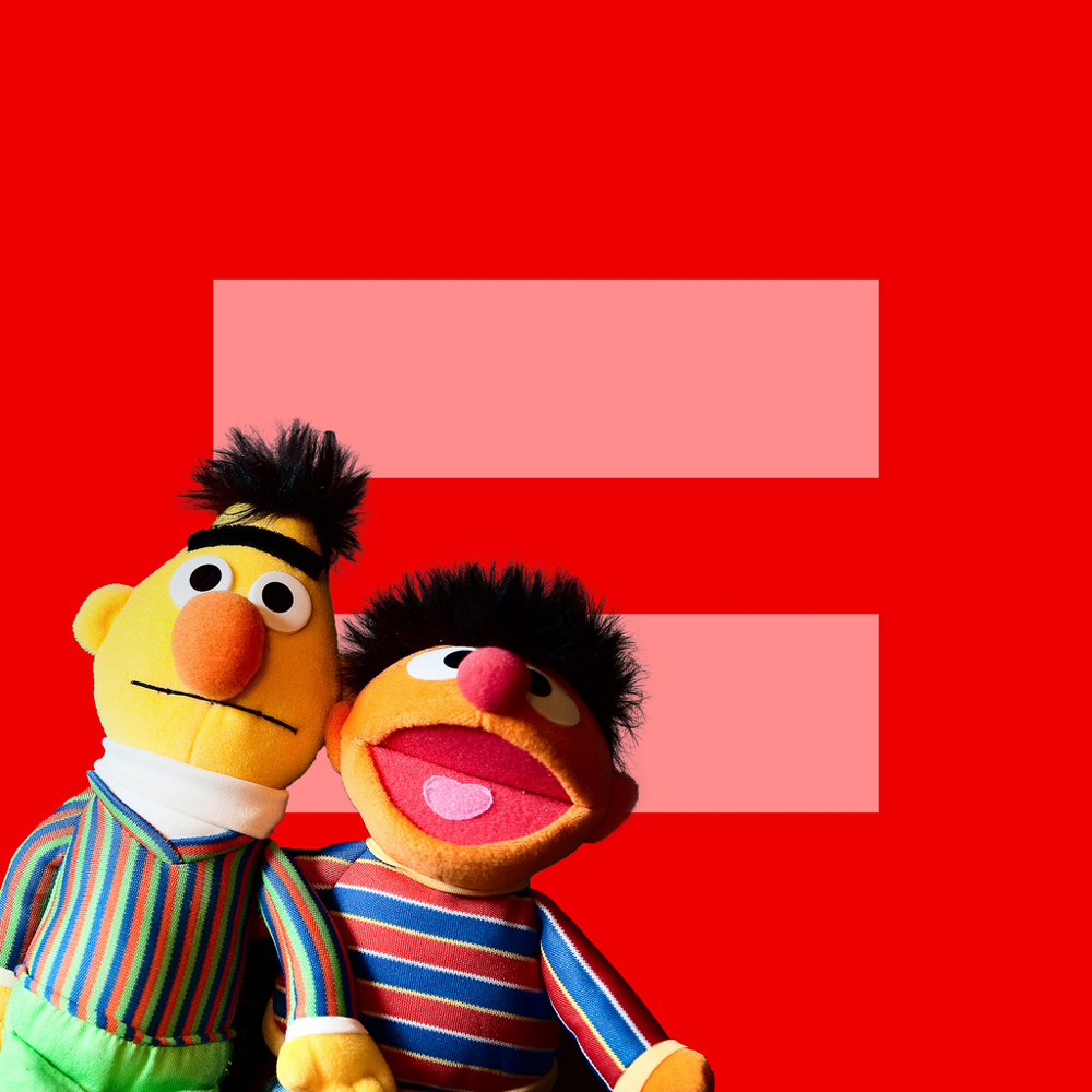 Bert + Ernie for Marriage Equality