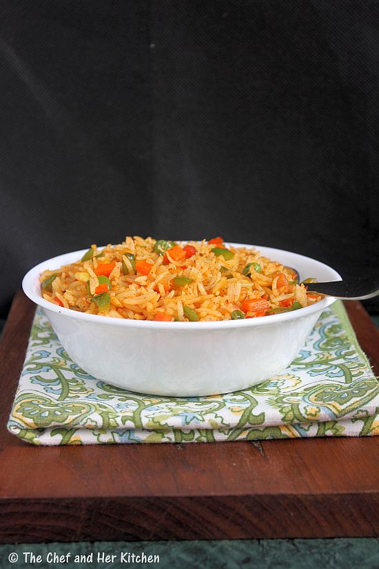 Indian style vegetable fried rice