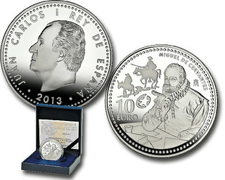 Spain 10 Euro Cervantes coin