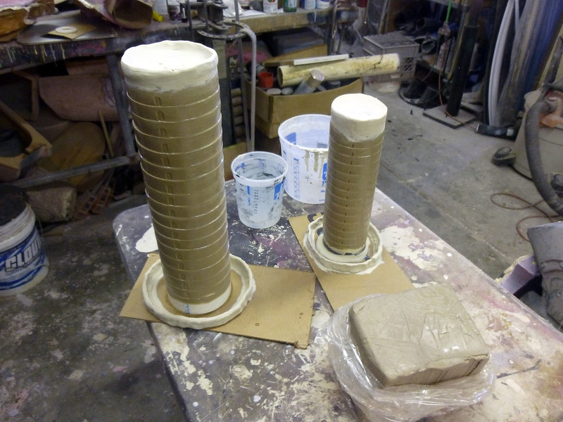 Knee and Elbow Sculpts Prepped for Molding