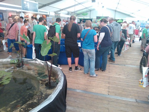 De Goldfish Exhibition trok veel aandacht met de vele verschillende type goudvissen.