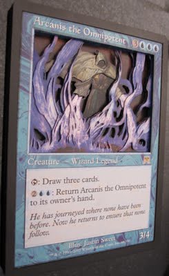 Arcanis the Omnipotent 3D by Shazaam, altered art magic the gathering art magic card art 3D Card art 3D magic cards