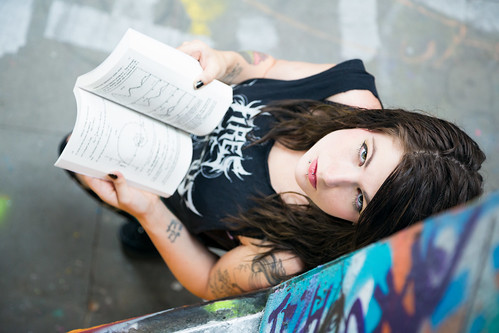 Eidetic (Emma J Black Reading "Light Scattering By Small Particles"), Southbank Skatepark London by flatworldsedge