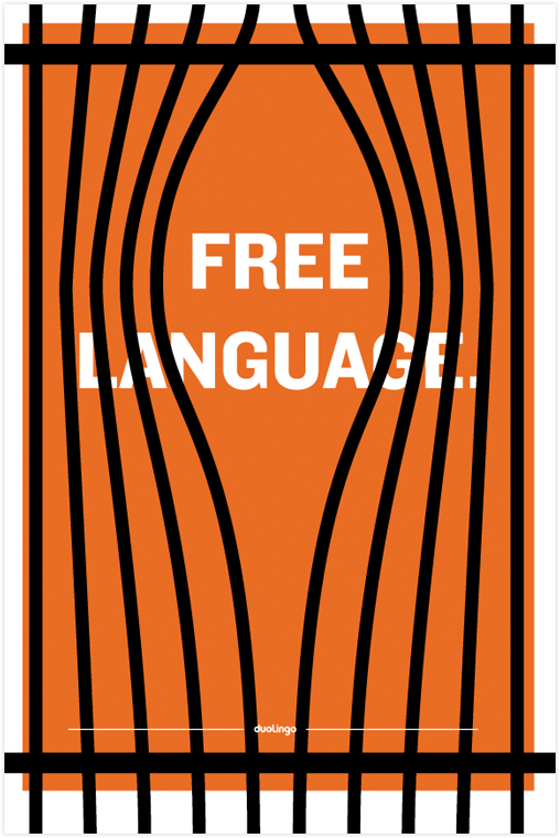 Free Language poster by Duolingo 2
