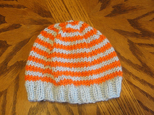 Blue and Orange Baby Hat 1