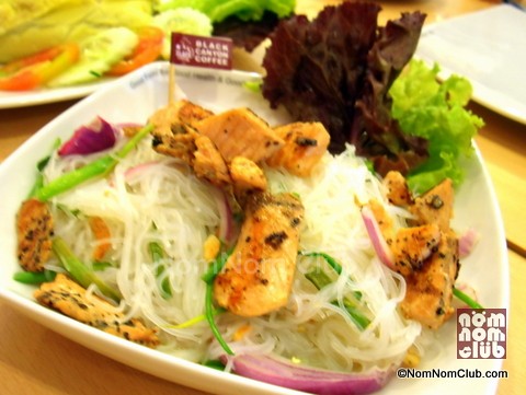 Spicy Glass Noodles and Grilled Salmon Salad (Yum Wun Sen Salmon) P188
