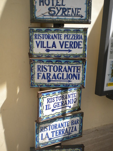 Street signs in Capri