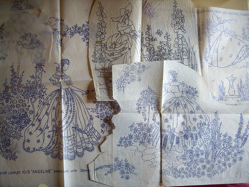 Embroidery- crinoline lady  Embroidery patterns vintage