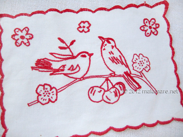 hand embroidery stem stitch birds