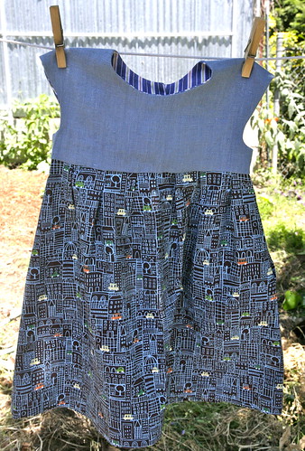 Geranium dress in city fabric