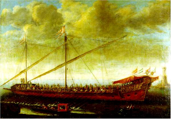 Galera española de tiempos de Carlos II. Obra de Manuel de Castro (antes de 1712)