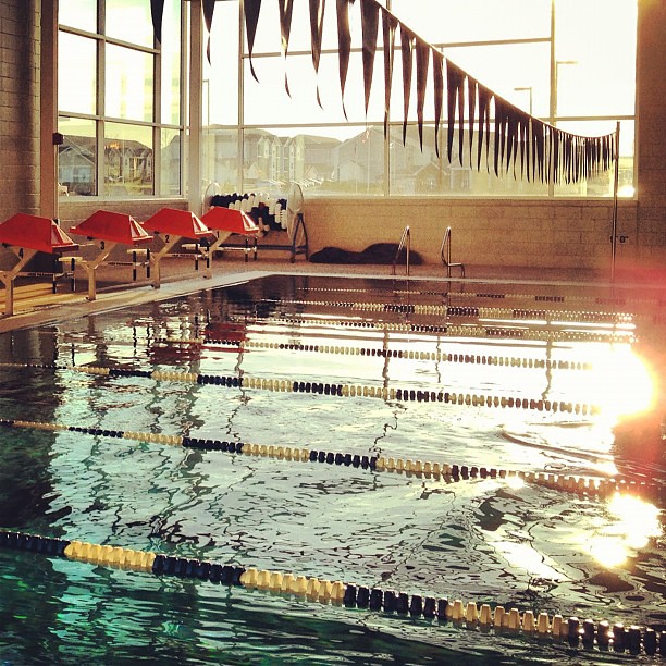 97/365+1 Morning Swim - 30 Laps #sunrise #pool #water #lux #flare #iphone4s
