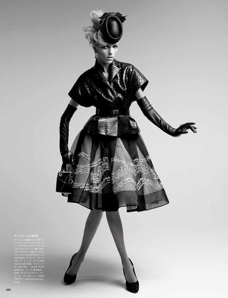 Vogue Japan, May 2012 — Couture To Adore — Anja Rubik by Patrick Demarchelier and styling by Anna Dello Russo