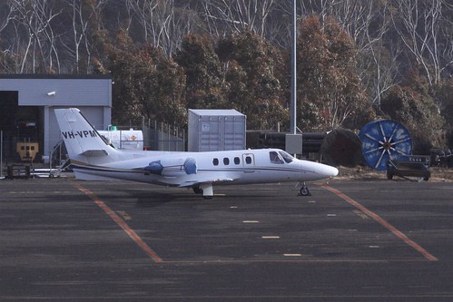 Cessna Citation 501 VH-VPM on the ground at Mount Hotham Airport