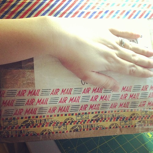 International quilt parcels get the FULL Washi treatment!! :)