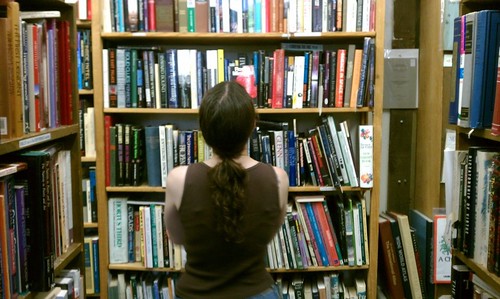Ptw Jenn at a used bookstore in easttown earlier today