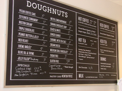 Menu from Baked by Butterfield