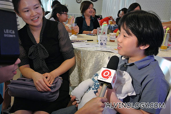 Another little boy getting interviewed