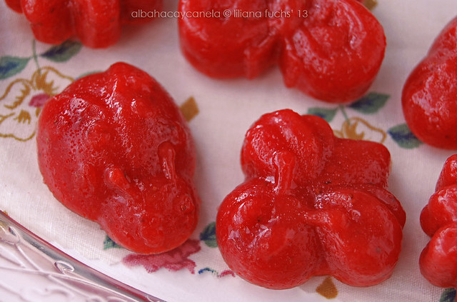 Strawberry organge vegan jelly