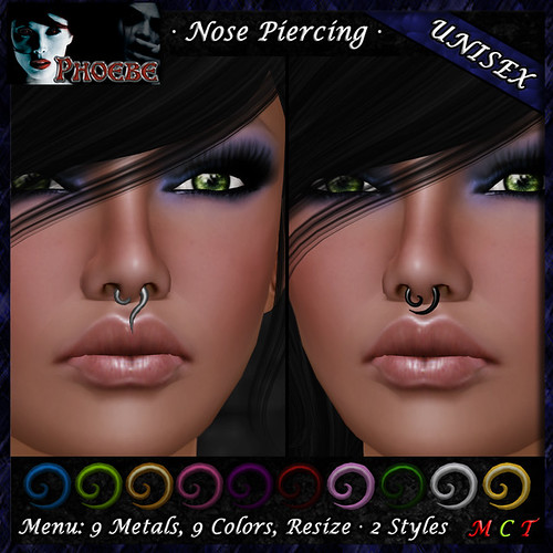*P* Unisex Spiral Piercings ~9 Metals-9 Colors~