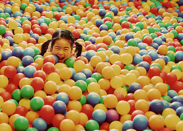 lily in ball pit