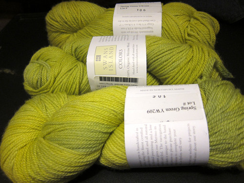 Swans Island Merino Organic Worsted Spring Green Wool