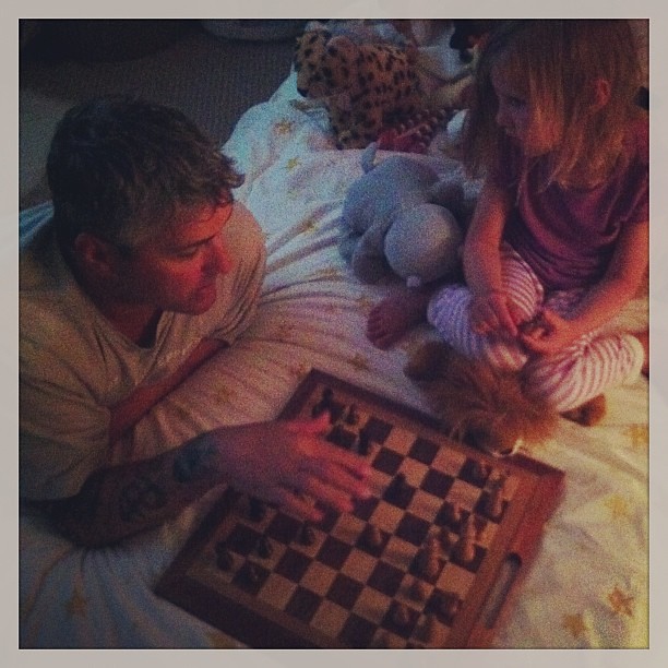 A little pre-bedtime chess