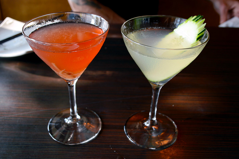 Hibiscus Cooler and Cucumber Martini