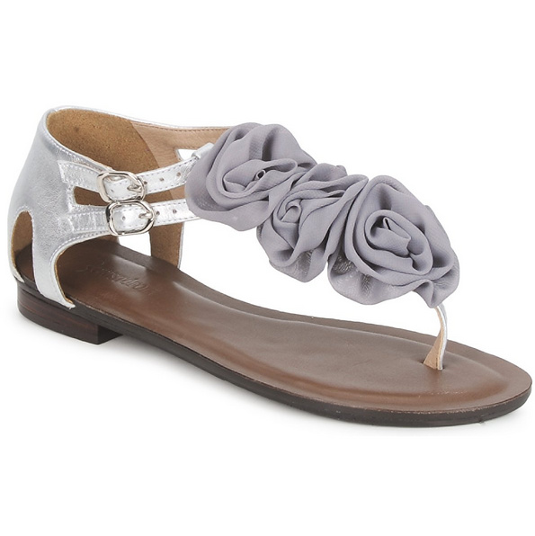Cristofoli Silver Flower Sandals Spartoo