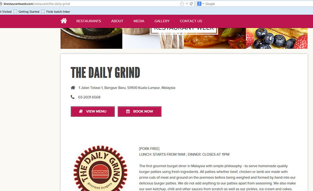 KL restaurant week 2013 - participating restaurants - The Daily Grind