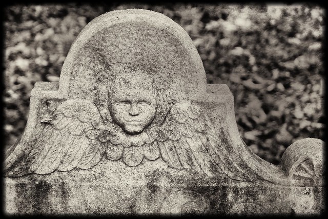 Headstone B&W with Texture