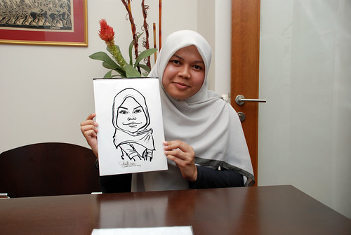 Caricature live sketching for Marks & Clerk Singapore LLP Christmas Party - 9