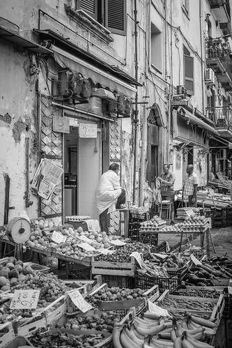 Naples markets #1 - B&W by Davide Restivo