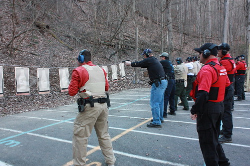 Law Enforcment Officers hold training at Douthat State Park.
