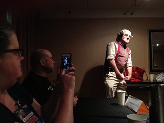 This fine gent showed up at the Monty Python panel. And had costumes for others, too. #cvg2013