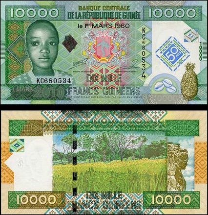 10000 Frankov Guinea 2012, pamätná