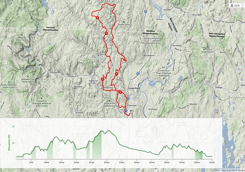 Ride map and elevation profile
