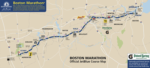 Ruta del Maraton de Boston