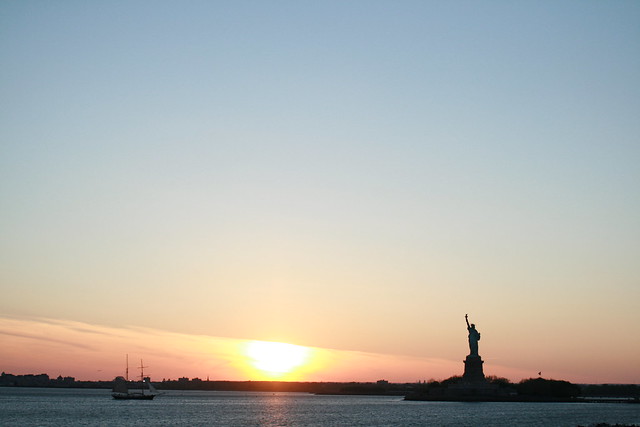 sunset statue