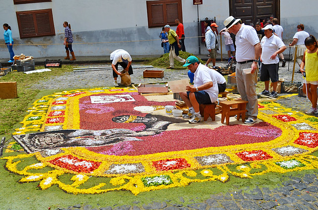 Alfombristas, Corpus Christi, Flower Carpets, La Orotava, Tenerife