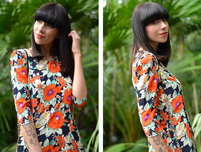 Palm trees floral dress blog 16