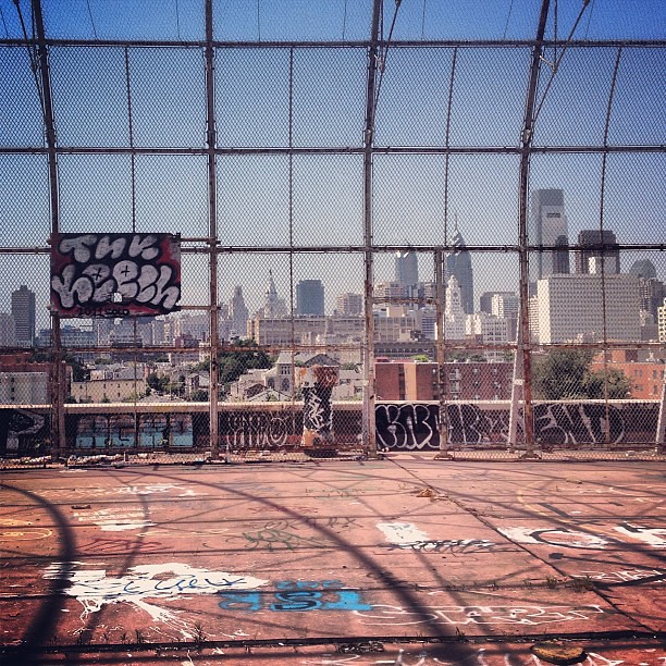 Center City from the rooftop basketball court