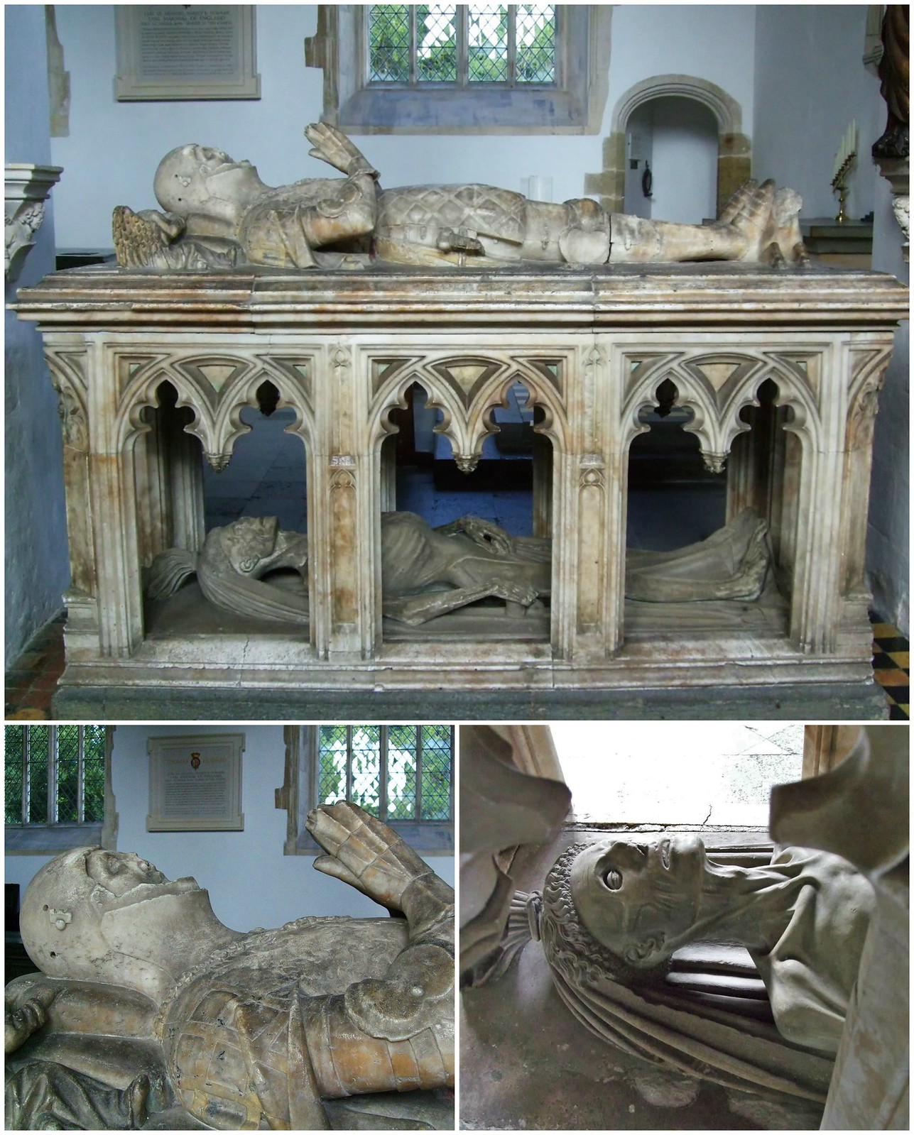 Tomb and effigy of John FitzAlan, 14th Earl of Arundel (died 1435), in the Fitzalan Chapel at Arundel. Credit Lampman
