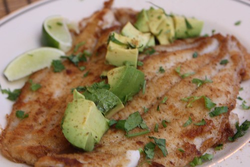 Pan Fried Dover Sole with Avocado, Lime, and Old Bay