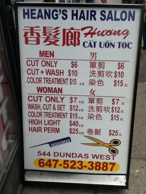 A Hair Salon at Chinatown
