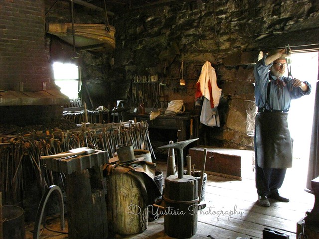 The blacksmith at Old Sturbridge Village