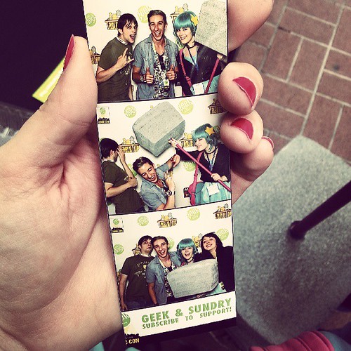 Some of the vloggers from @geekandsundry wanted to take a picture with ME! I was so flattered! #SDCC