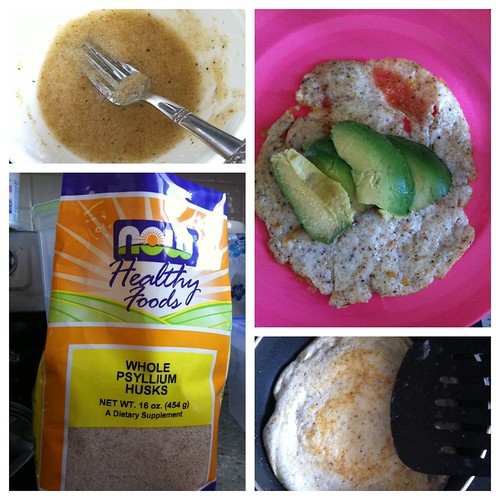 Made crepe/tortillas today with egg whites and psyllium husks